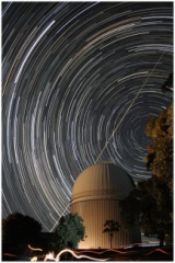 Startrails over the Anglo-Australian Telescope